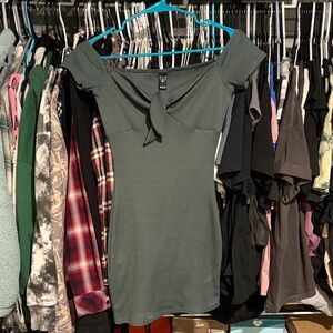 Elegant Green Off-Shoulder Top